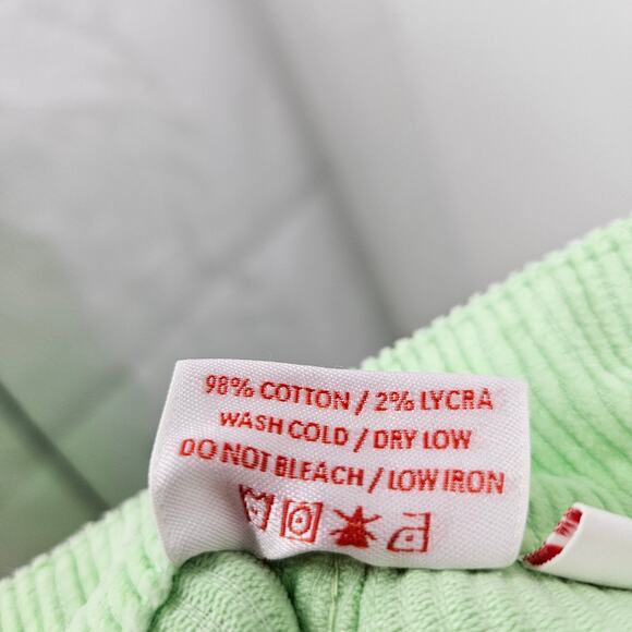 Hammies Men's Corduroy Pants Green White Bell Bottom Flared Tailored Fit Size 32 - Picture 8 of 8